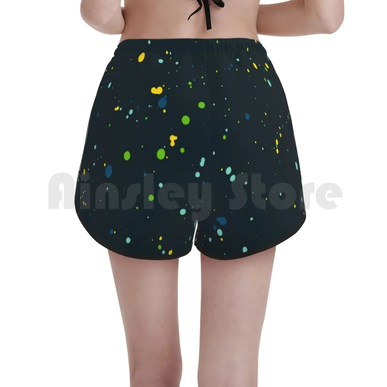 Дизайнерские женские пляжные шорты для плавания #9 синие белые яркие черные |