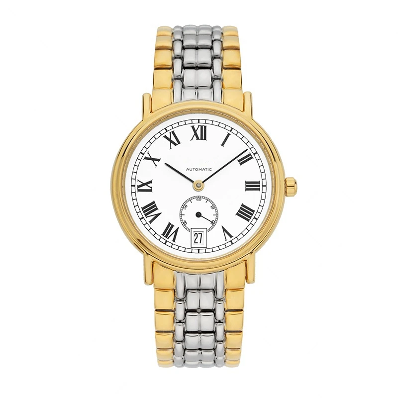 

Мужские автоматические механические часы серии Rose Li, высококлассные наручные часы со стальным ремешком и двойным циферблатом, серебристые,...