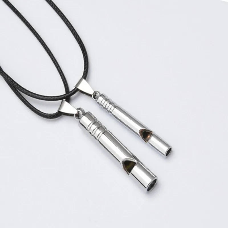 

Titanium Emergency Whistle Loud Portable Keychain Necklace Whistle EDC Keyring for Emergency Survival Outdoor Hiking Camping