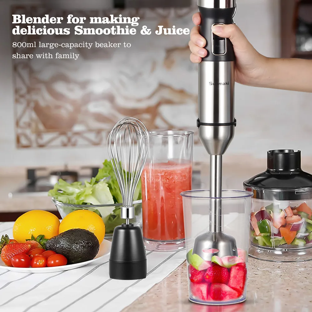 850W 4 in 1 Hand Blender Portable immersion for Kitchen Food Processor stick with Chopper Whisk Electric Mixer Juicer | Бытовая техника
