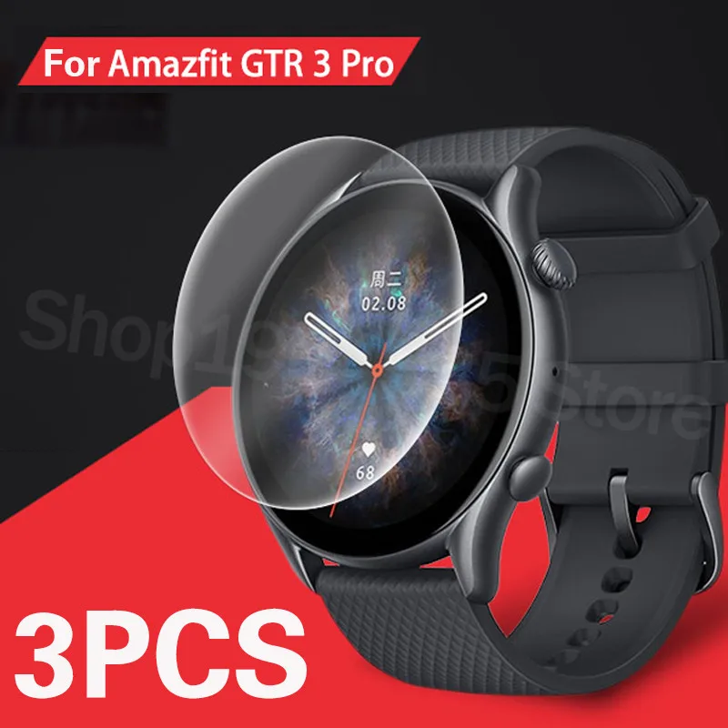 3Pcs For Xiaomi Huami Amazfit GTR 4 3 Pro GTR2 2e 3Pro Screen Protector Full Coverage Soft TPU Film Not Tempered Glass - купить по