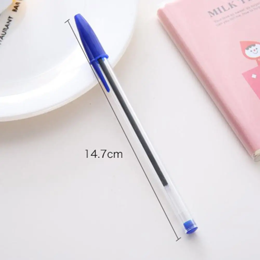 

50pcs 1.0mm Medium Ballpoint Pens Ball Point Biros Red Blue Black Classical appearance perfect for school students