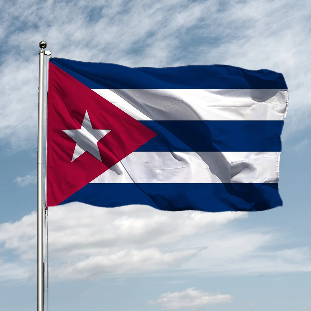 Бесплатная доставка, флаг Кубы, баннер 90x150 см, подвесные полиэфирные кубинские государственные флаги для украшения