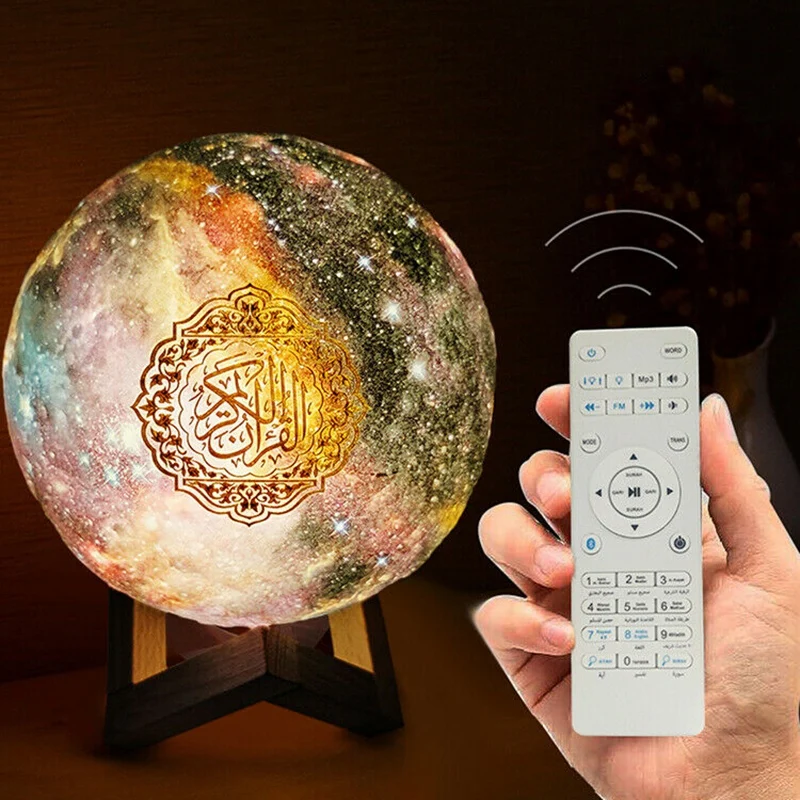 Moon лампа Коран Bluetooth колонки росписью Звездная ночь светильник луна 3D сенсорный