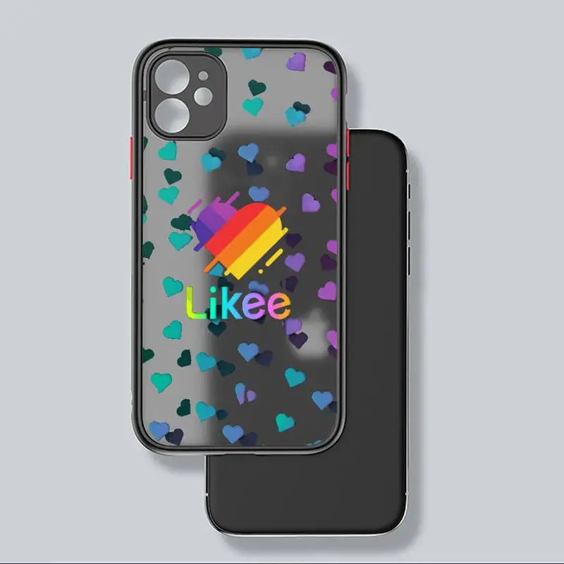 

fashion Likee cat bear love heart art Phone Case black matte transparent For iPhone 7 8 x xs xr 11 12 pro plus mini max Clear