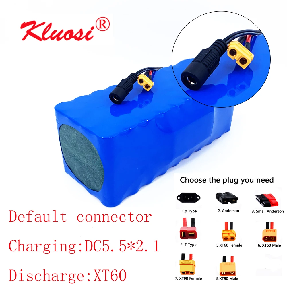 

KLUOSI 36V 10Ah 10S4P 36V Battery 42V Lithium Battery Pack for 250W~750W Ebike Electric Car Bicycle Motor Scoote with 25A BMS