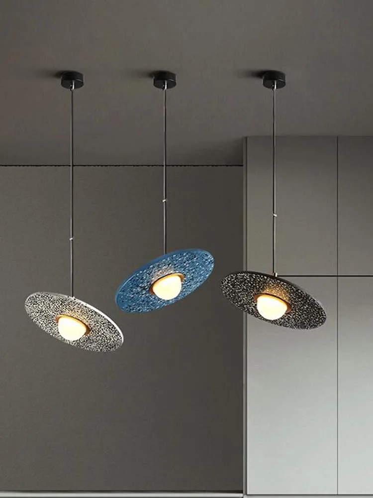 Creative Terrazzo Satellite Pendant Lights Bar Restaurant Dining Room Lamp Coffee Shop Led Cement Lighting Fixtures Dia35 Dia40