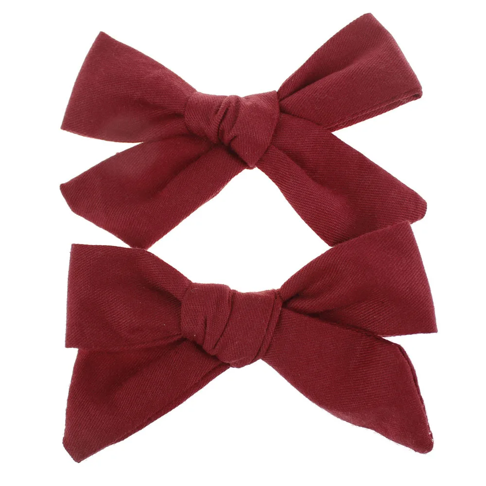 2019 Lovely Baby Girls Print Flower Style Bow BB Hair Clips Headwear Children Cute Cotton Hairpins Accessories | Детская одежда и