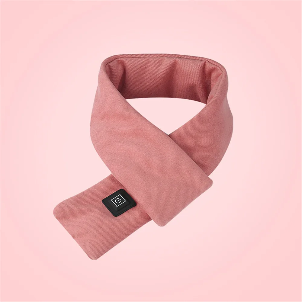

Winter Scarf Heated Scarf Usb Women Heating Scarf Couple Scarf Neckerchief Vibration Massage Plush Collar Scarf Warm Soft