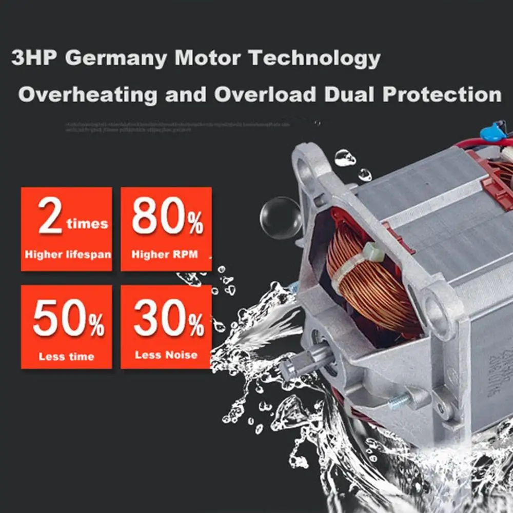 

220V/110V 3HP BPA FREE 2L 2200W Professional Smoothies Power Blender Food Heavy Duty Mixer Juicer Food Processor