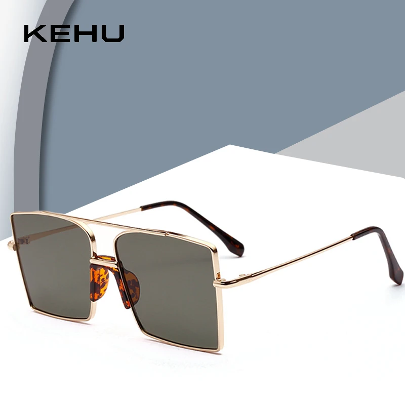 KEHU негабаритные модные квадратные солнцезащитные очки для женщин ультралегкие