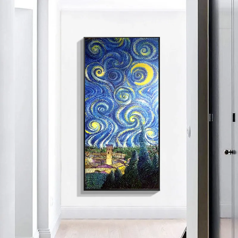 Известный Ван Гог Звездная ночь искусство масляной живописи репродукции стены