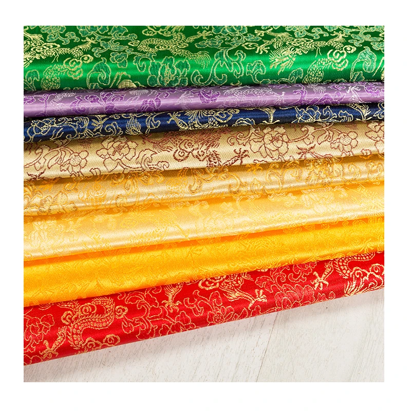 Нейлоновая жаккардовая парчовая ткань на метр аксессуары для шитья с китайским