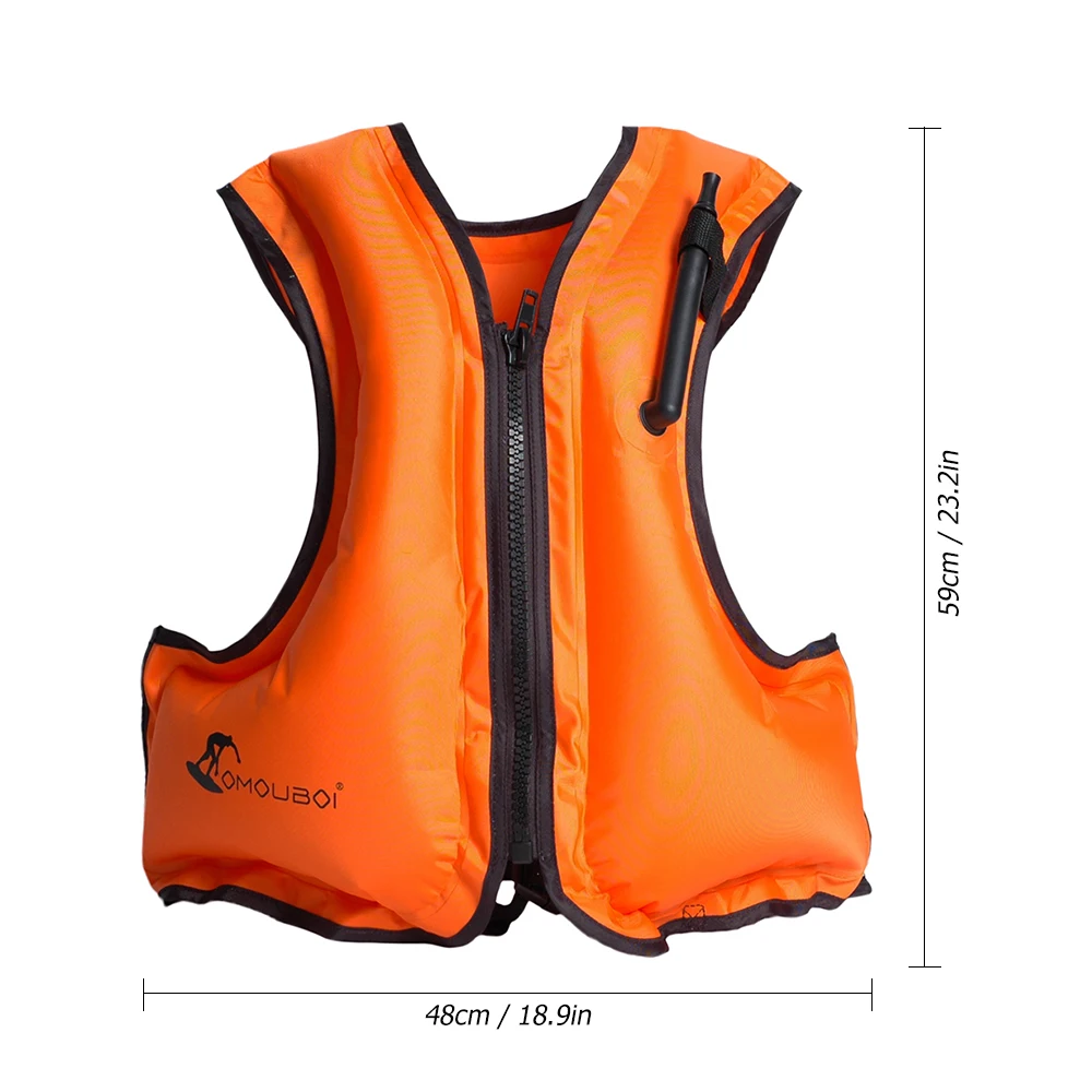 Adult Inflatable Swim Vest Life Jacket for Snorkeling Floating Device Swimming Drifting Surfing Water Sports Saving | Спорт и