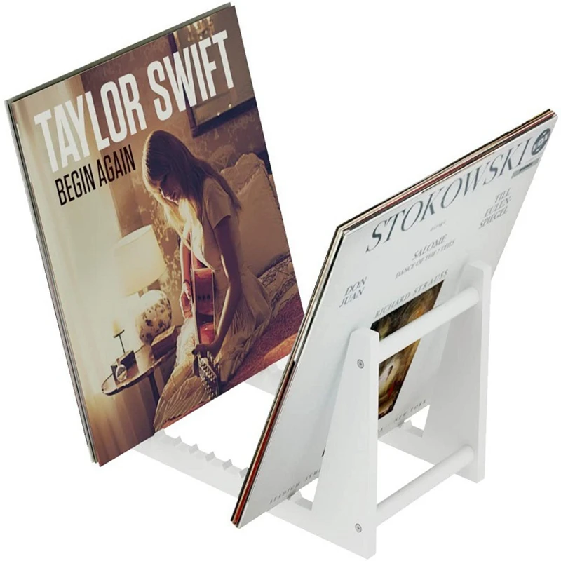 

Vinyl Record Storage Holder,Vinyl Record Stand Holder for Desktop Album Storage,Acrylic Vinyl Record Shlef Display