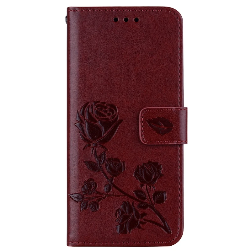 Brown Роза цветок кожаный флип чехол для спортивной камеры Xiao mi F1 mi A1 5X A2 Lite 9T Red mi 7 Go K20 6A 7A 8A S2 3S 4A Note 4 4X7 5 6 8 Pro 5A крышка - Цвет: Brown