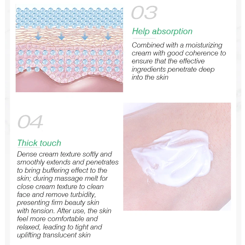 Очищающий крем для массажа кожи против акне отшелушивающий глубокого очищения