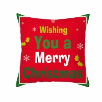 red christmas decorative home cushion cover for sofa pillowcase case seat car pillowcase cartoon cute cushion covers 45x45cm