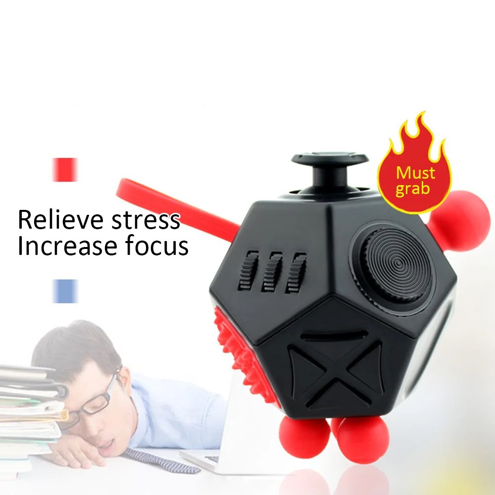 Magic cubes 12-sided decompression toy anti-stress squeeze fun 7-10 years relieve stress Games and Puzzle increase concentration