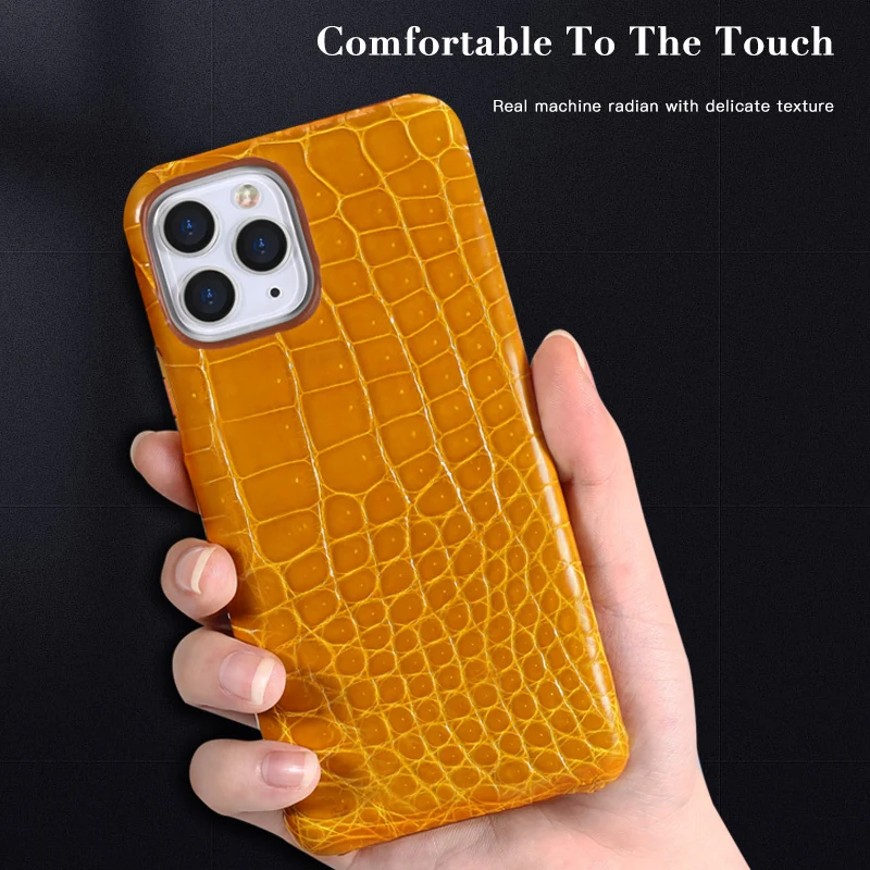 100% Natural Crocodile Leather Phone Case for iPhone 13 Pro Max 12 Pro Max 12 Mini 11 Pro Max SE 2020 X XS Max XR Luxury Cover