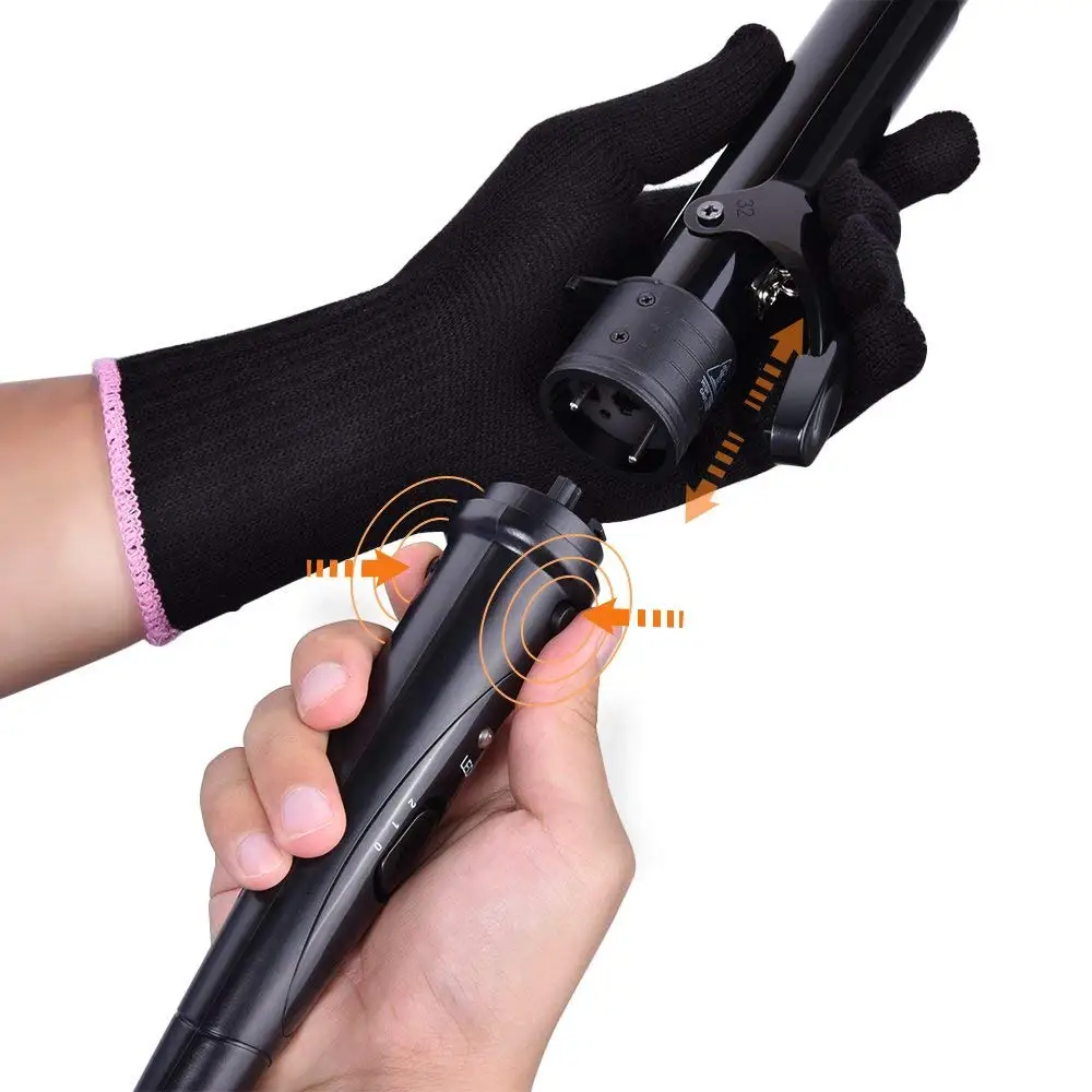 

Hair Curling Iron Set Interchangeable Ceramic Barrels and Free Heat Resistant Glove Irregular 5 in 1 Hair Curler