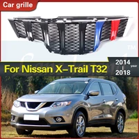 top quality front mask racing grille grills fit for nissan x trail xtrail t32 2014 2018 front grill accessories 2015 2016 2017