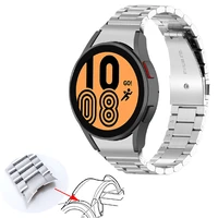 stainless steel no gap metal band for samsung galaxy watch 4 44mm 40mmclassic 46mm 42mm replacement curved end strap bracelet