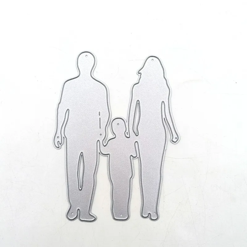 

New Arrivals Happy Family Craft Dies Scrapbooking Parents Holding Children For DIY Scrapbooking Album Embossing Paper Cards