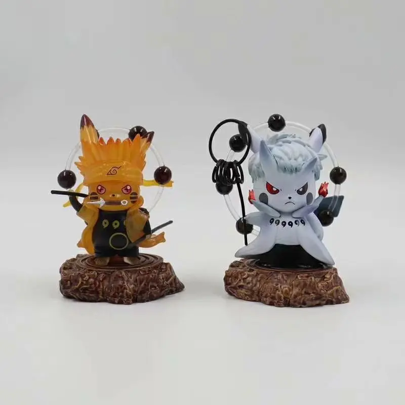 

NEW Pokemon pikachu COS Anime Figures Uzumaki Uchiha Obito PVC Action Figure Collectible Model Toys Kids Gift
