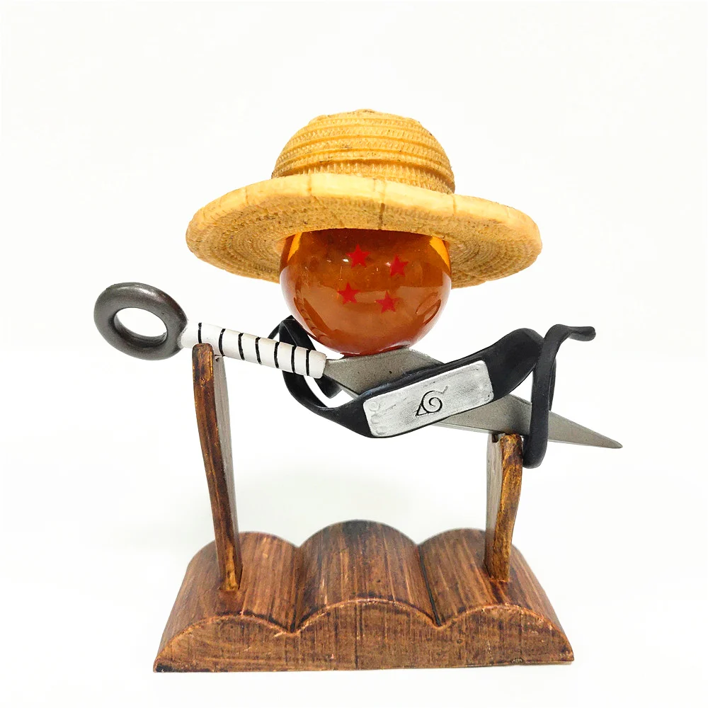 Naruto One Piece Dragon Ball Anime Straw Hat Kunai Crystal Action Figure Toys 120mm Figurine Doll Gift | Игрушки и хобби