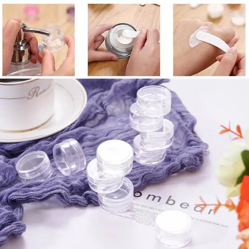 50 шт. оптовая продажа стеклянная пластиковая мини-бутылка для крема 5 мл | Красота
