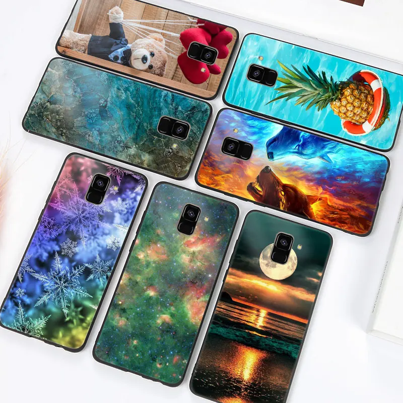 Чехол для samsung J4 Plus чехол Galaxy J6 плюс J3 J5 J7 чехол Крышка Глянцевая блестящая Coque