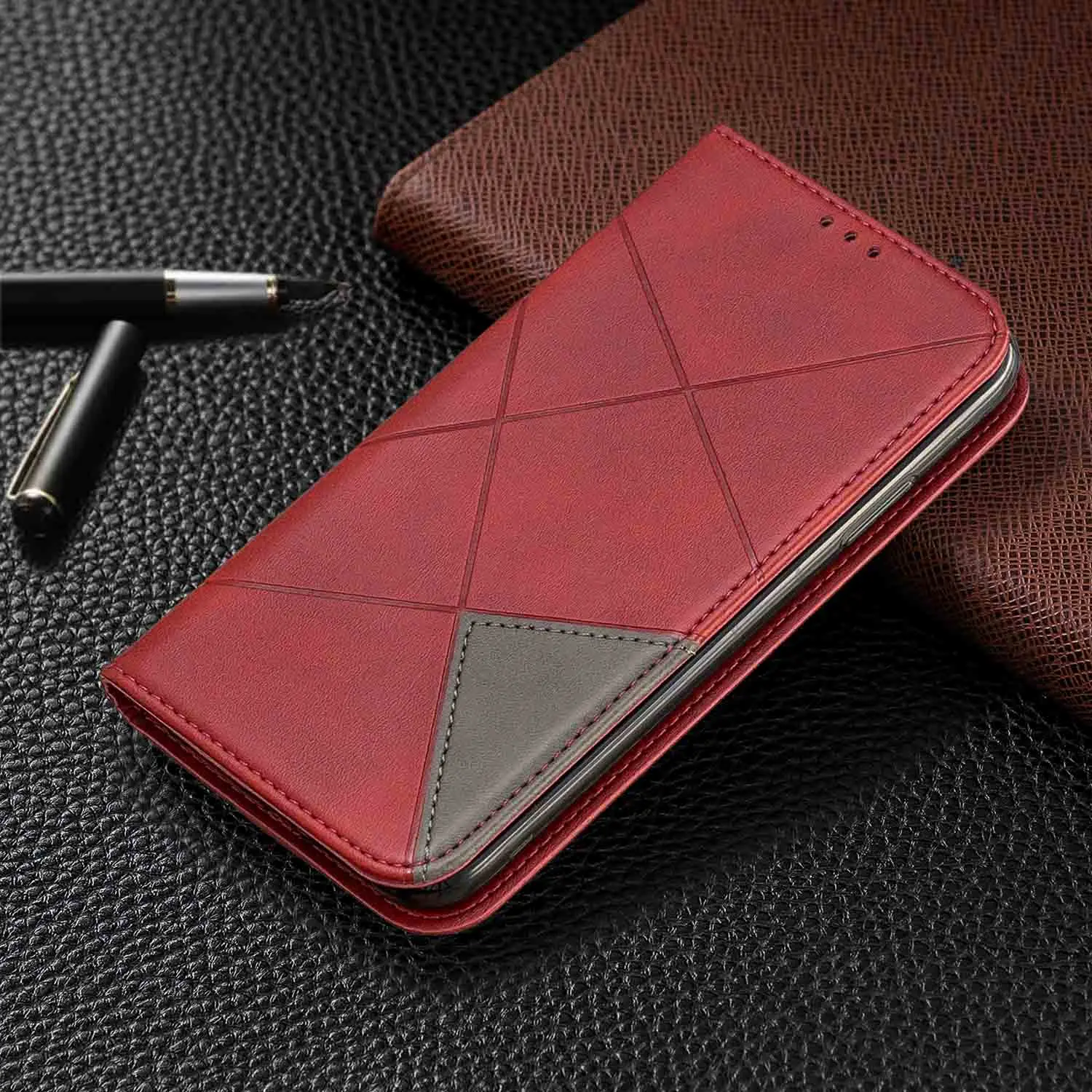 Красный Чехол для redmi note 8 T, Магнитный кожаный чехол для Xiaomi redmi note 8 t 8 T, чехол для Xiaomi redmi note 8 T, флип-кейс, чехол для redmi note 8 t, чехол s - Цвет: Красный