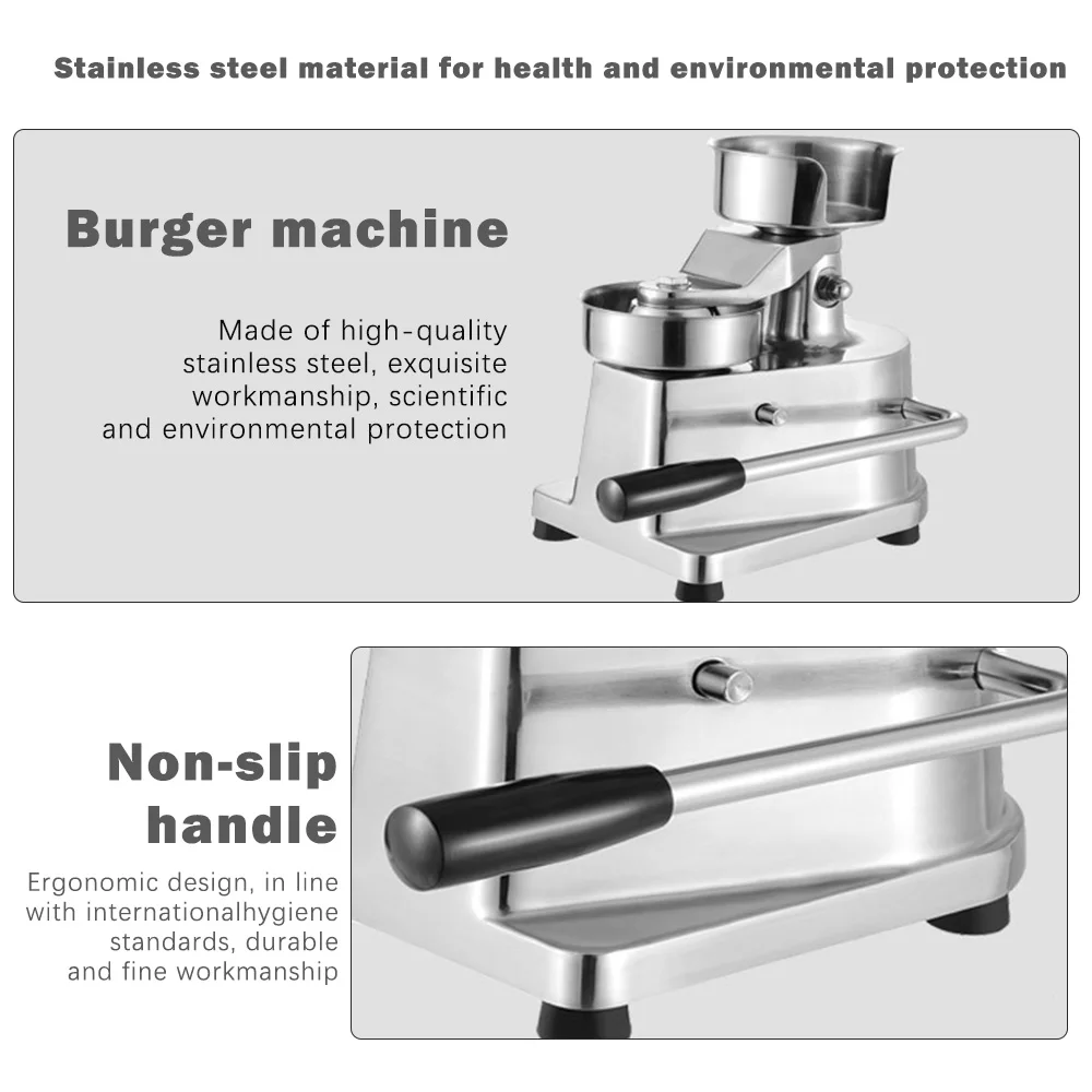 

100-150mm Manual Hamburger Press Forming Burger Patty Meat Shaping Stainless Steel Hamburguesas Machine Household Commercial