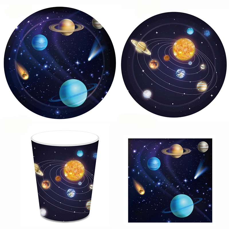 44 шт./компл. декор для тематики Galaxy Planet детского дня рождения солнечная система