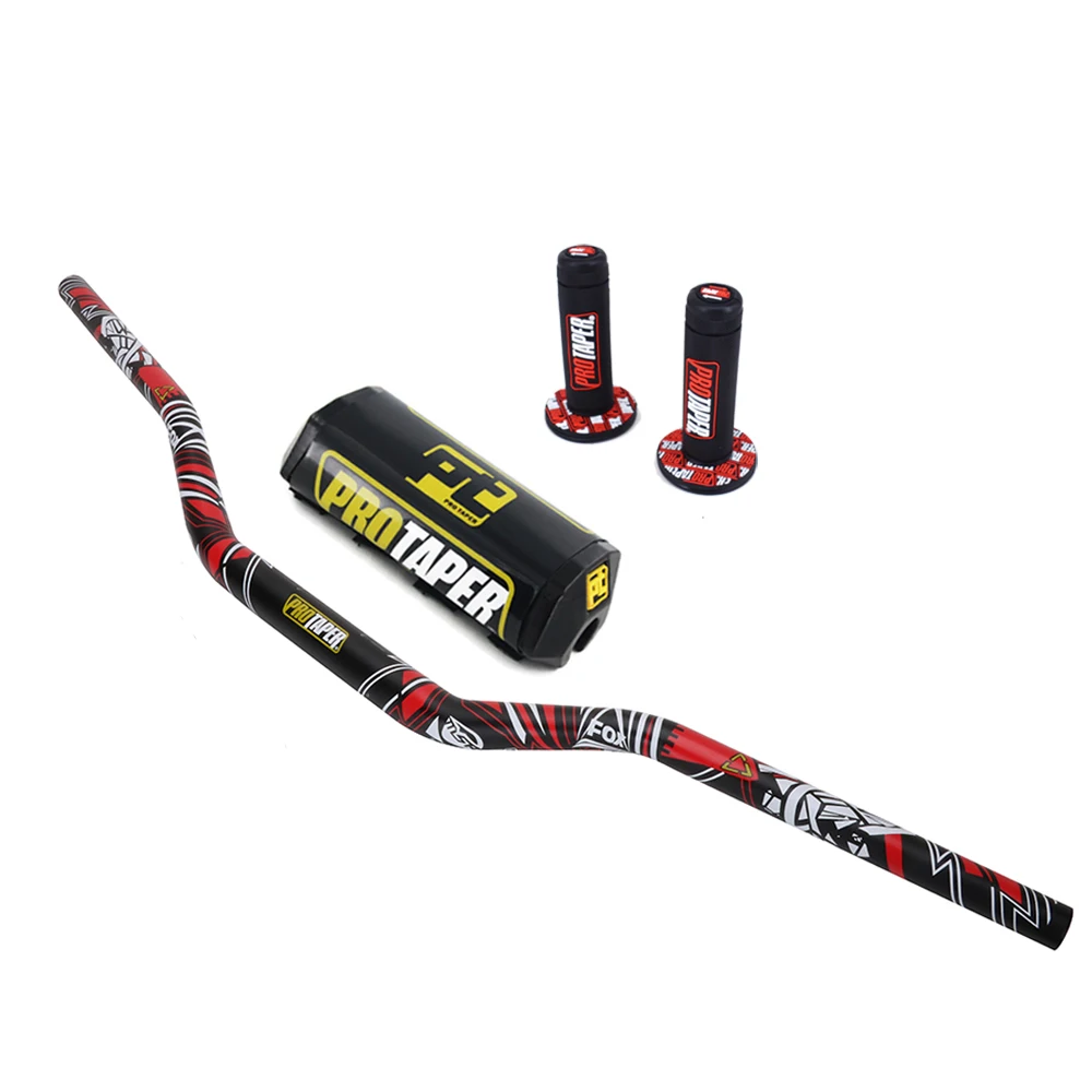 Black B 11/8 ''рукоятка 28 мм Pro Taper Руль Ручки Металлические Mulisha зажимы Pad MX МОТОЦИКЛ для Honda CR125 CRF250 230F CRF450 XR250 - Цвет: Black B