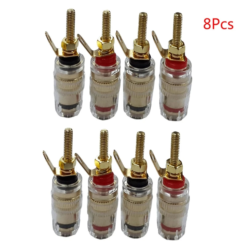 

C5AD 8pcs/set 42mm Copper Speaker Terminal Binding Post Amplifier for 4mm Banana Plug
