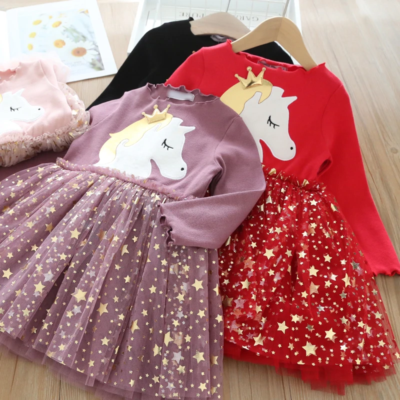 

2021 Toddler Girls Dress Autumn Kids Dresses For Girls Clothes Children Dress Casual Costume For Girl Christmas Party Dresses 6Y