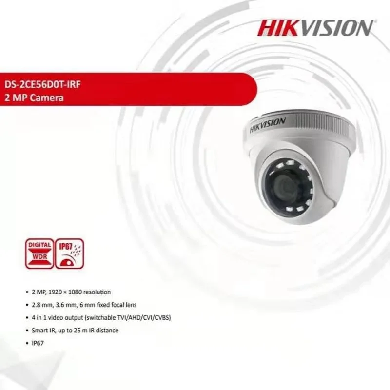 Hikvision 16 каналов видеонаблюдения DVR с 10 шт 2MP 4 в 1 HD ночное видение комнатные камеры
