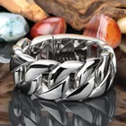 Кольца-цепочки для женщин и мужчин, золотистые и серебристые кольца в стиле панк, обручальные кольца в винтажном стиле, 7 мм, 2021