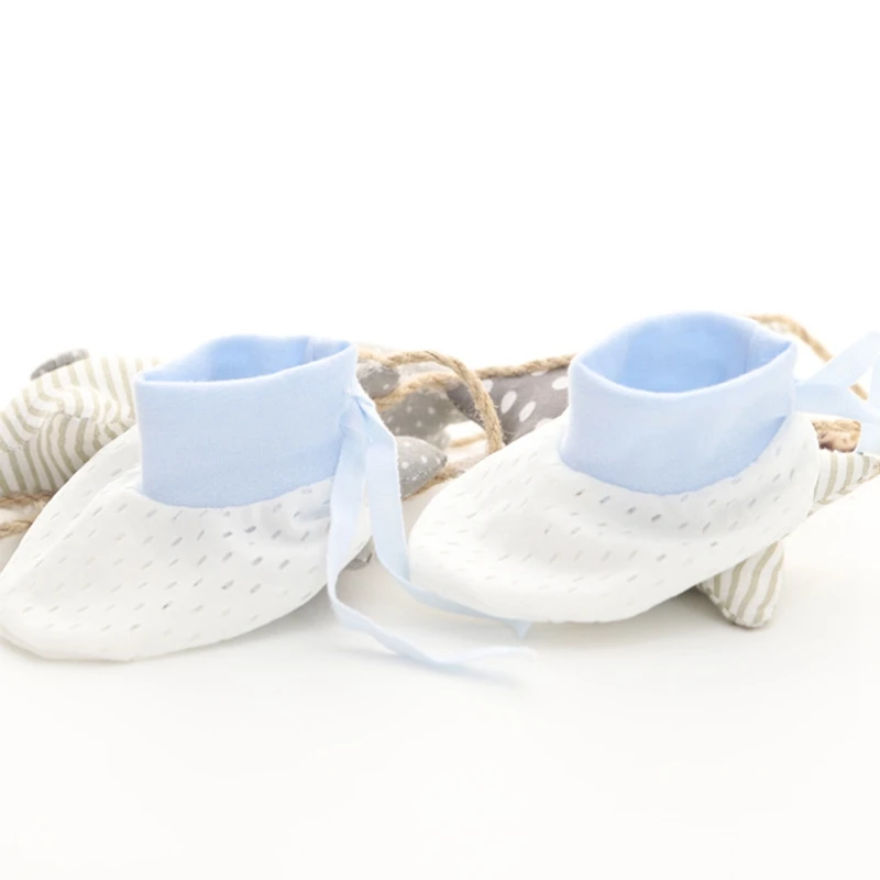 Перчатки для новорожденных с защитой от царапин летние дышащие сетчатые детские