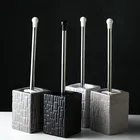 Набор ершиков для унитаза с керамической основой, аксессуары для ванной комнаты, щетка для мытья туалета, длинная щетка из нержавеющей стали