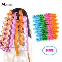 24pcs diy magic hair curler 2530455055cm portable hairstyle roller sticks durable beauty makeup curling hair styling tools