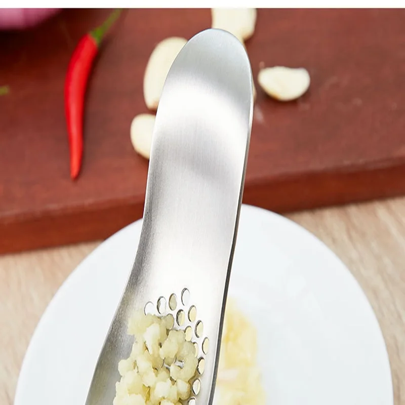 Нержавеющая сталь Чеснок Пресс нож для измельчения Мясорубка металлические кухонные аксессуары дизайн дробилка для имбиря измельчитель резак
