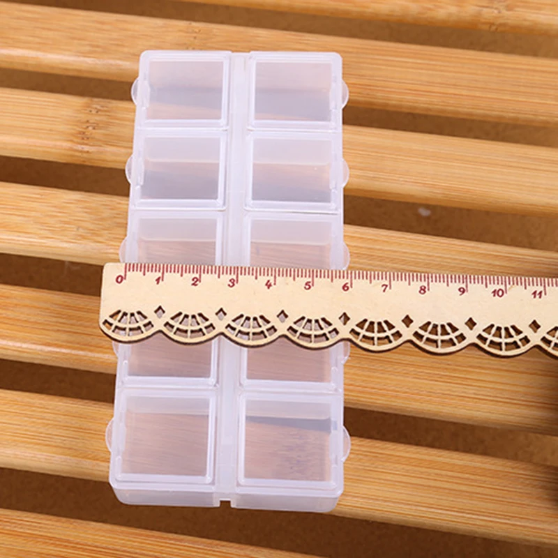 Большой двухрядный портативный дорожный пластиковый органайзер для таблеток 10