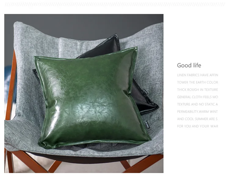 Роскошный толстый чехол из искусственной кожи для домашнего декора 45 × см