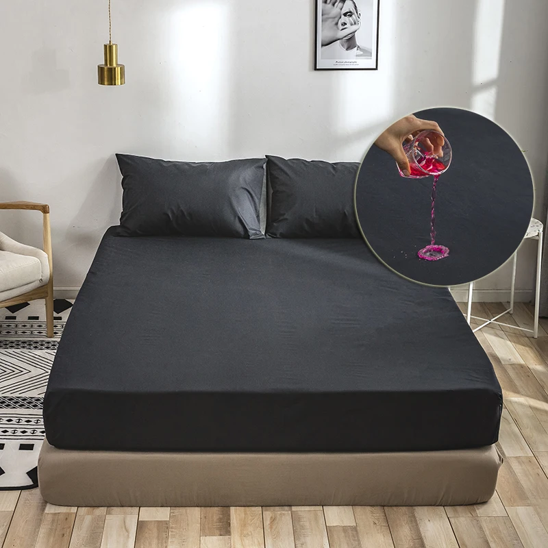 Водонепроницаемый защитный чехол для матраса мягкий дышащий черного и белого