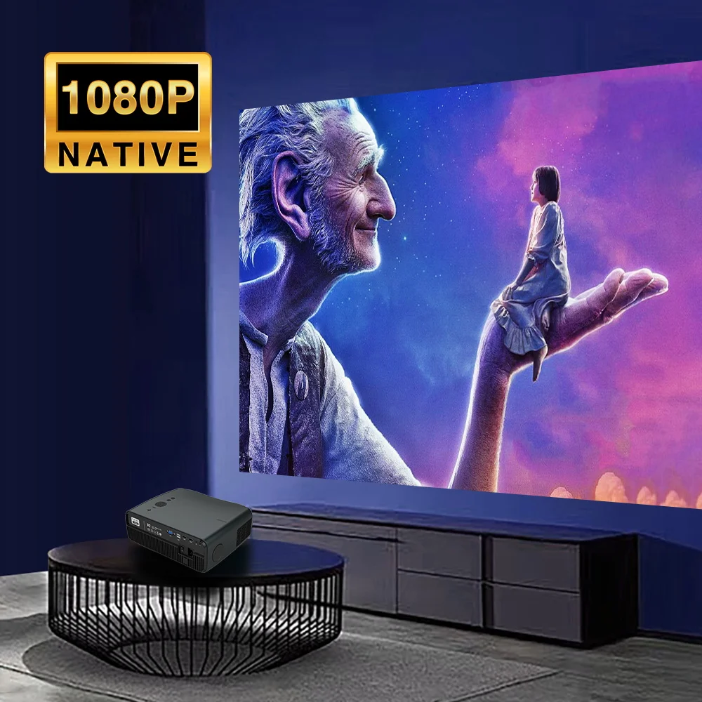 4k проектор для домашнего кинотеатра светодиодный с разрешением 1080P 7200 люменов