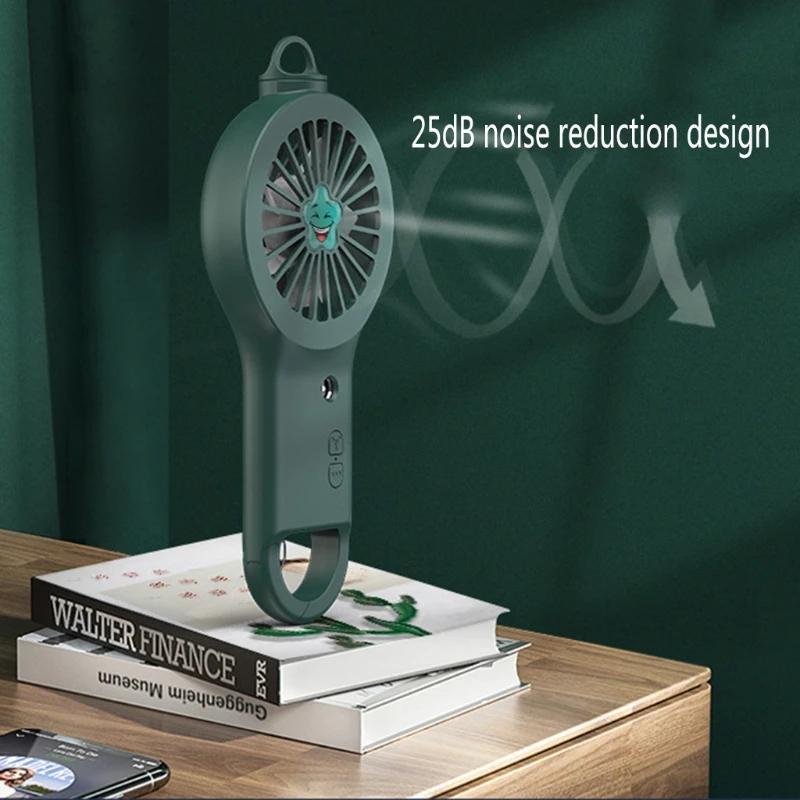 

Mini Handheld USB Fan Portable Handy Spray Fan with Flexible Clip Hanging Hole Portable Mini Spray Fan USB Rechargeable