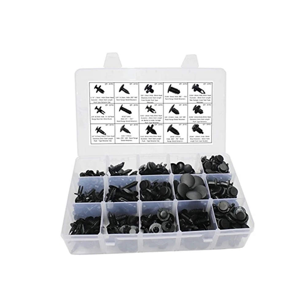 

300PCS Plastics Car Body Push Pin Bumper Buckle Moulding Clip Kit Automobile Door Panel Fastener Auto Push Pin Rivets Set
